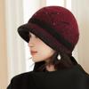 Women's Winter Warm Stylish Versatile Fashionable Beret Hat Anti-cold Ear Protection Wool Cap Middle-aged And Elderly Mom Hat