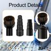 3 Pieces Vacuum Hose Adapter Brush Attachment PVC Replace Parts for