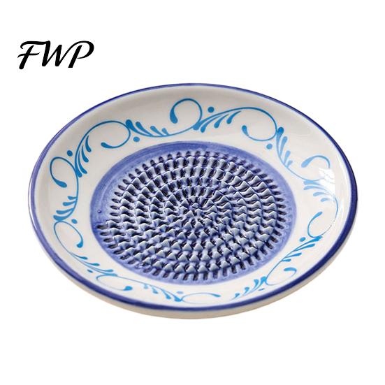 Ginger Grater Bowl Ceramic Garlic Grater, Manual Mincing Plate for Mashed Mincer Puree, Multifunctional Kitchen Masher Fruit G
