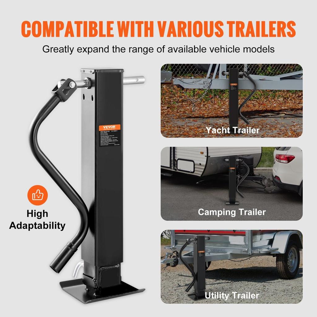 Trailer Jack, Trailer Tongue Jack Welding-on 12000 lb Weight Capacity, Trailer Jack Stand with Handle for lifting RV Trailer, Horse Trailer, Utility