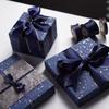 Navy Blue Gift Wrapping Paper Roll  Large Rolls 43cm X 3m Gold/Silver Sparkles Craft Packaging Christmas Party Gift Box Paper