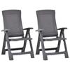 Day and Night - Day and Night Reclining Garden Chairs 2 Units Mocha-colored Plastic