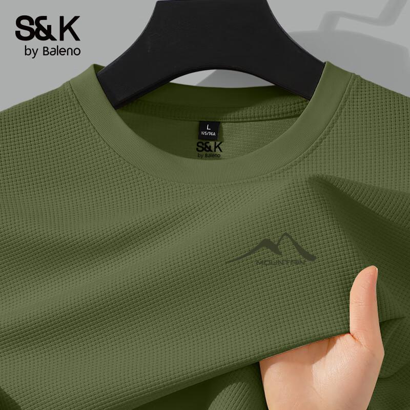 Baleno Herren S&K Schweres Waffelpikee Langarm-T-Shirt