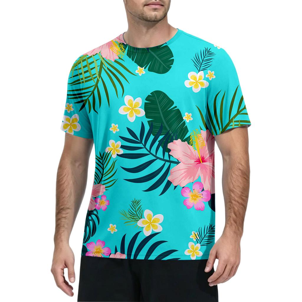 T-shirt à manches courtes à séchage rapide pour homme - Haut athlétique léger anti-UV pour la pêche en extérieur et les activités de gym
