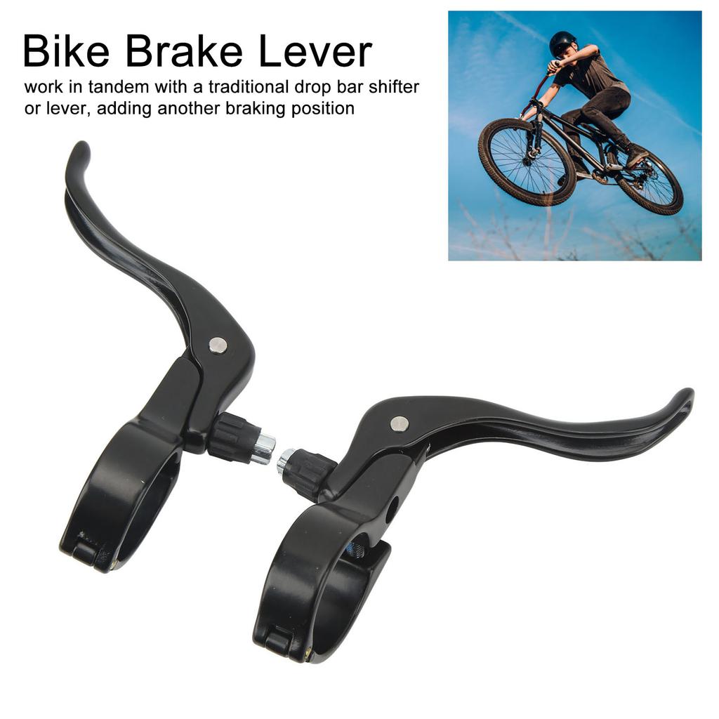 1 Pair Bike Brake Handle Aluminum Alloy Ergonomic   Mountain Road Bike Brake Lever for Handlebars