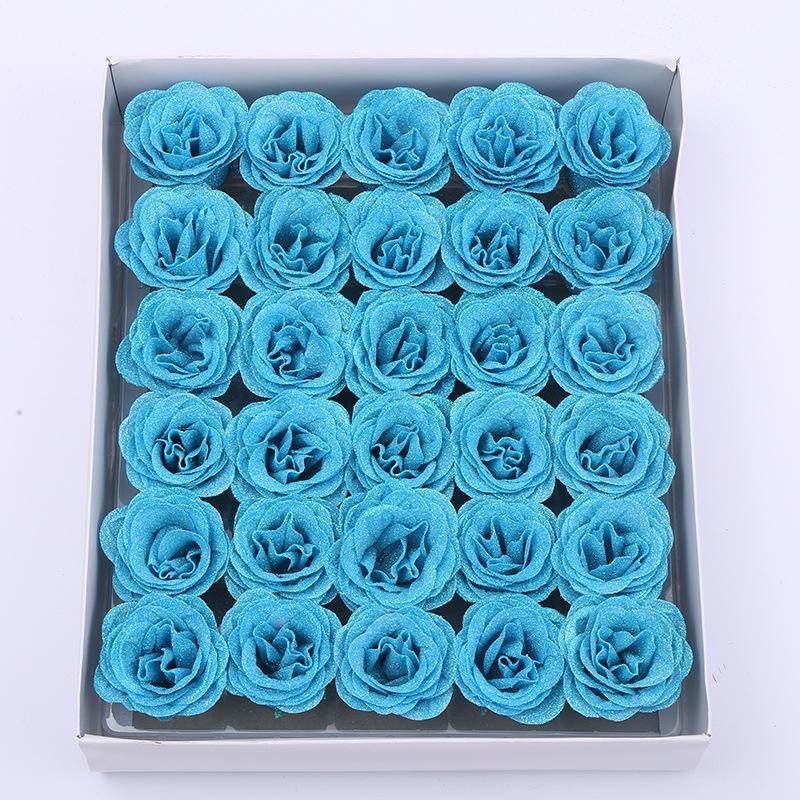Rose Gold Crystal Glitter Blue Enchantress Flower Bouquet DIY Kit for Valentine's Day