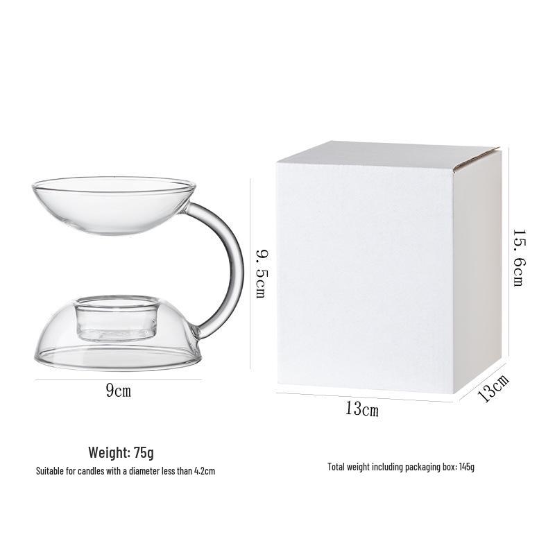 European-Style Handmade Glass Aroma Lamp & Incense Burner