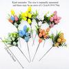 2pcs Colorful Speckled Egg Floral Picks Decorative Artificial Branches with Foam Eggs Green Leaves Home Party Vase Arrangements