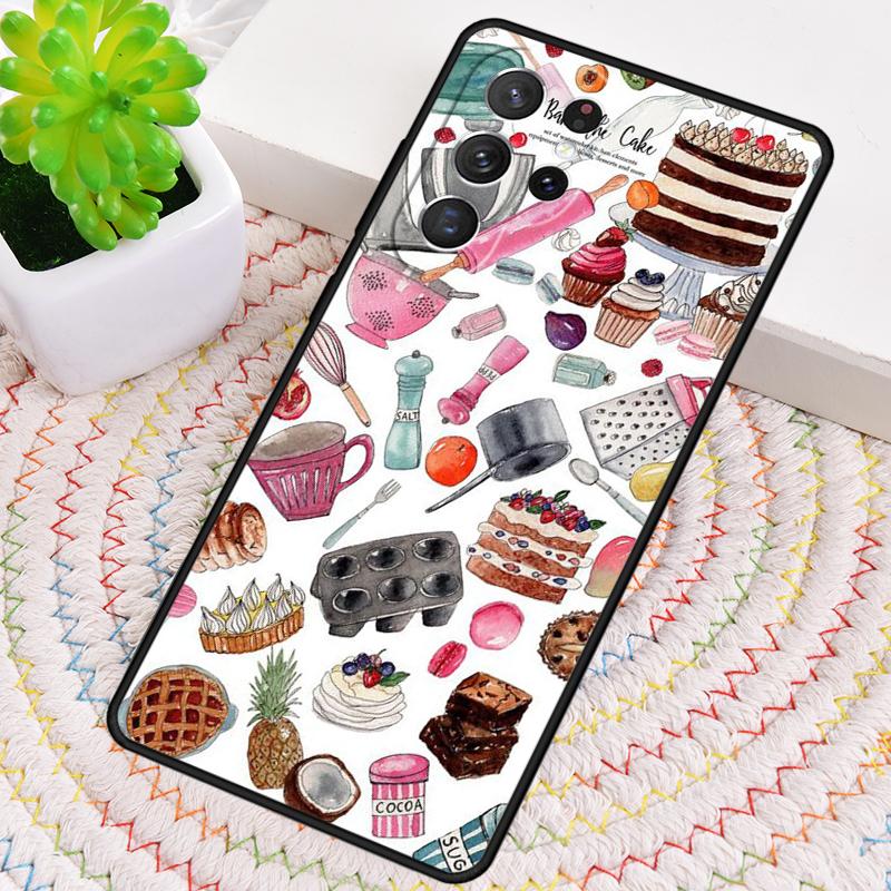 Baking Cook Chef soft Phone Case for Samsung Galaxy note 10 pro S26 Ultra S23 S24 FE S25 S21 S22 PLUS shockproof Cove