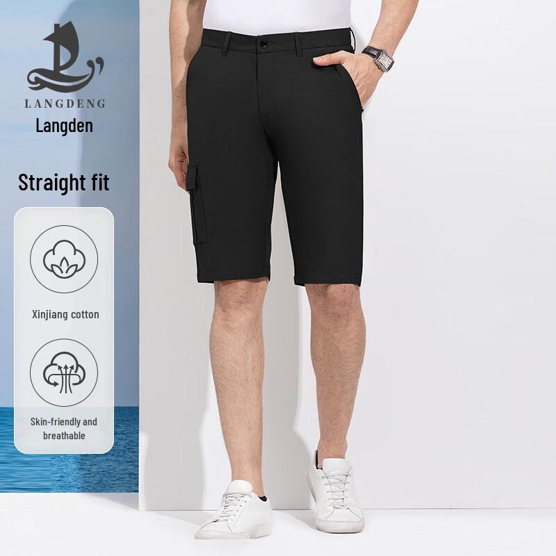 Langdeng Men s Casual Straight Fit Shorts 36 (93CM)