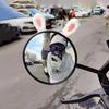 2Pcs Cute Car Rearview Mirror Decoration for Female Driver 3D Rabbit Ears Stickers Car Interior and Ornament