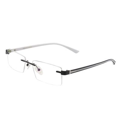 RSINC Rimless Black White Frame/Eyeglass/Spectacle For Men & Women Tom Harry TH2707 51-18-138 (IB-21) N2 TH2707 51-18-138 C13 Black White