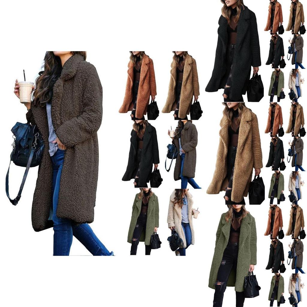 Luxurious Women Jacket Ladies Long Teddy Bear Cardigan Coat Faux Fur For Winter Warmth