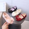 Chaussures Mary Janes en cuir verni pour filles, ornées de strass et d'un nœud - Premiers pas, collection printemps/automne