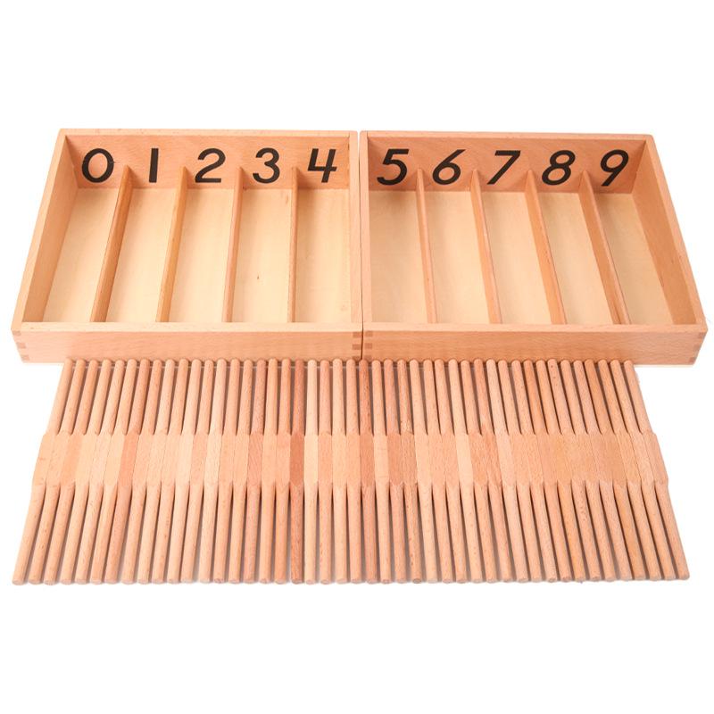 Montessori Kindergarten Spindle Box Educational Math Toy