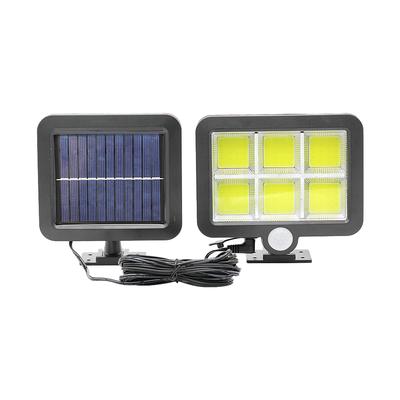 LED Solar Lights Outdoor Motion Sensor COB 120leds With 3 Lighting Modes Adjustable Panels Wired Solar Powered Lights for Indoor Ceiling Yard