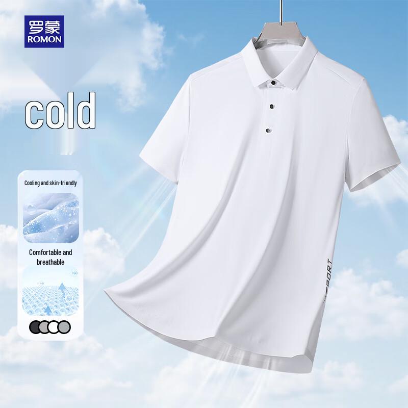 ROMON Men s Ice-Cool Breathable Polo T-Shirt 4XL