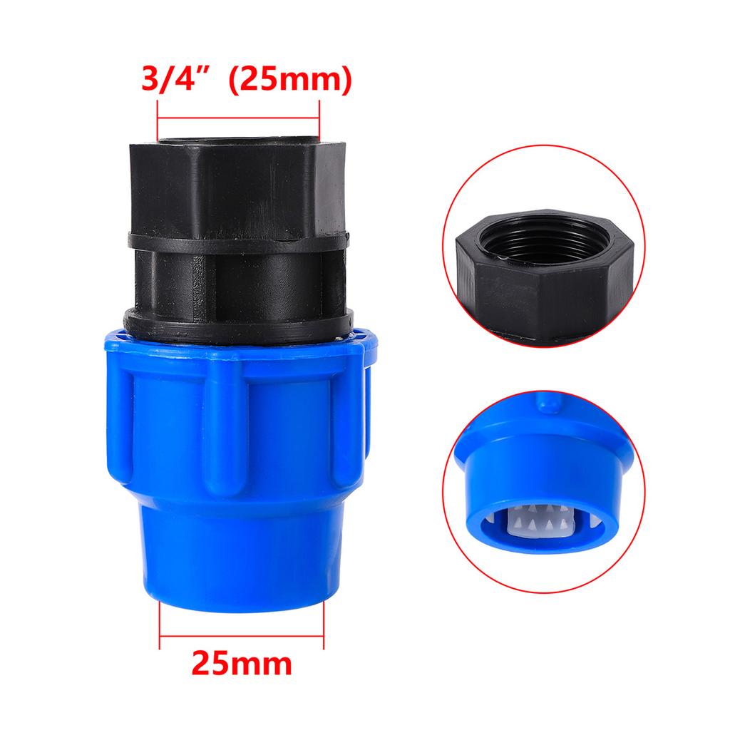 PE Rohr Gerade Reduzierverbinder 1/2" 3/4"1"1.2"1.5" Innengewinde/Außengewinde Anschluss 20/25/32/40/50mm Bewässerung Umwandlungskupplung