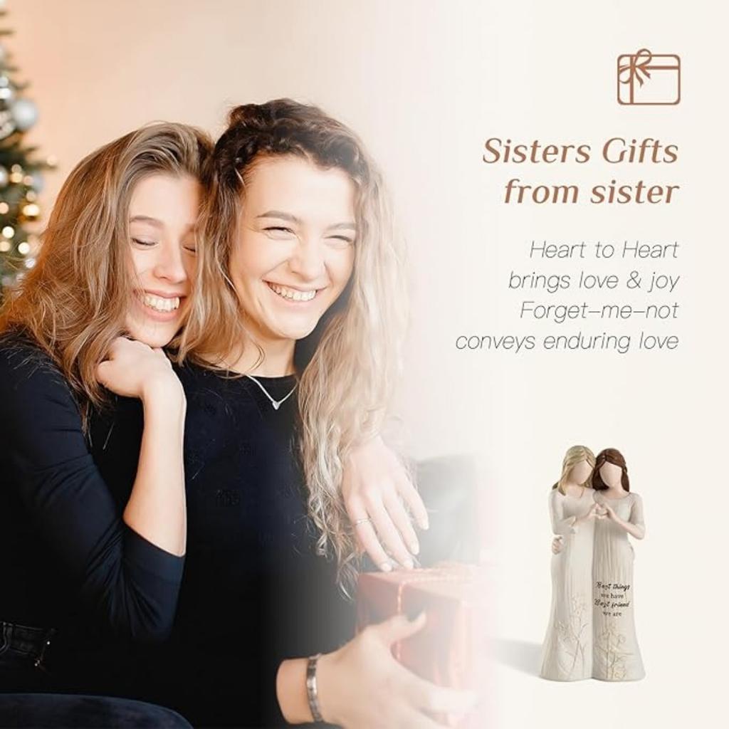 Sister Figurines Gift, Sister Birthday Gifts from Sister: Friendship Christmas Thanksgiving Gift for Sisters Best Friends Women