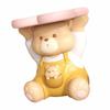 Resin Bear Tray Statue Cute Sitting Bear Key Storage Tray for Entryway Cosmetic Jewelry Earrings