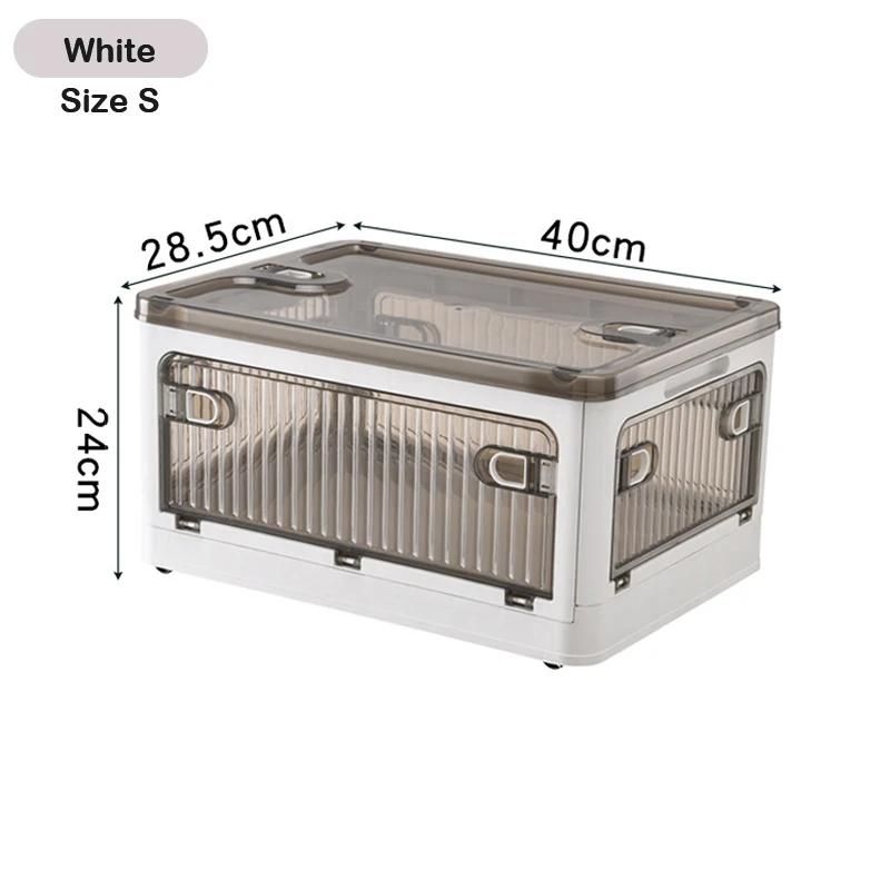 Foldable Storage Box Closet Organizer with Wheels Outdoor Stackable Sundries Organizer Clothes Quilts Toys Books Storage Box