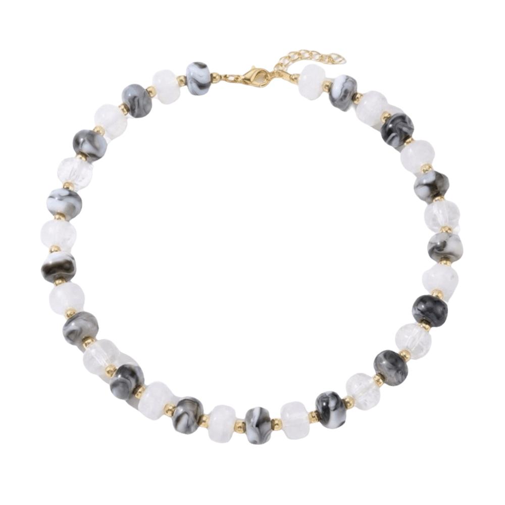 Gold Beads Colorful Resin Beads Necklace Acrylic Neck Accessory Ethnic Style Chain Necklace Party