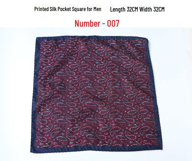 Men's Retro Wedding Pocket Square - Groom & Best Man Viscose Handkerchief Scarf