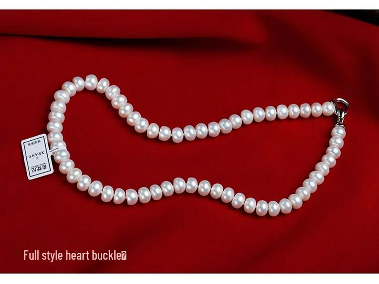 5A Sterlingsilber Verschluss Süßwasserperlenkette: Starker Glanz Geschenk für Mama oder Schwiegermutter