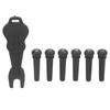 6PCS Ebony Guitar Bridge Pins Abalone Dot Inlay Bridge Pin Pegs  Acoustic Guitar