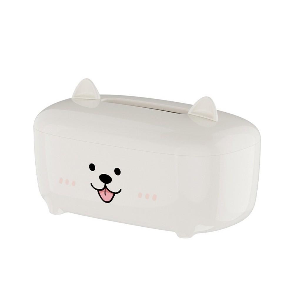 Cartoon Animal Tissue Box Non-Slip Base Thickened Paper Towel Holder Large Capacity Smooth Surface Napkin Container Desktop Use