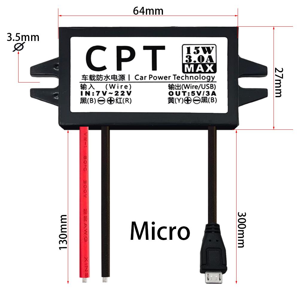 

12V to 5V 3A 15W DC-DC Step Down Buck Converter Power Supply Module for Car Male Female USB Adapter Mini USB Micro USB Adapter