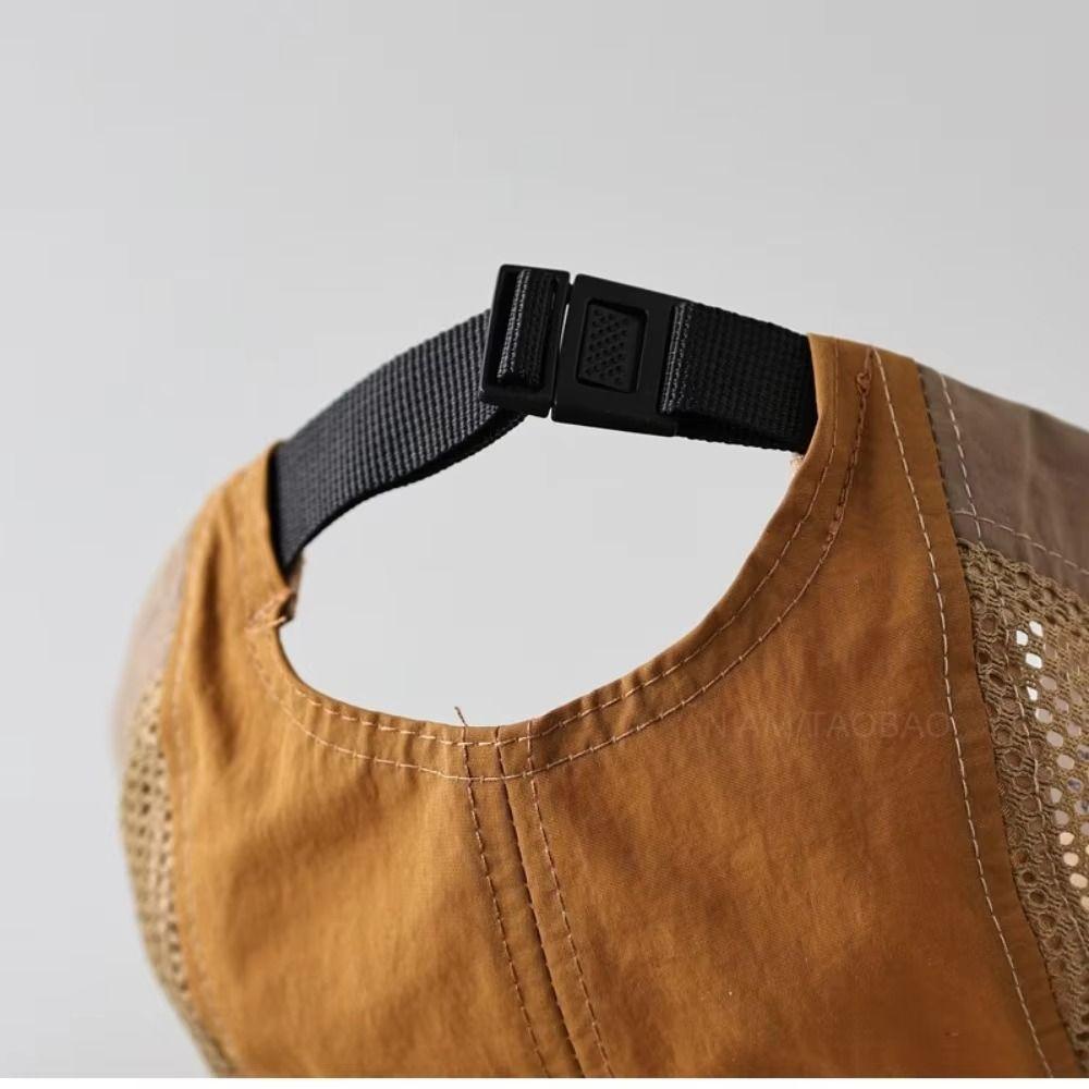 Adjustable Sun Visor Cap Quick Drying Color Splicing Hat Casual Mesh Baseball Cap  Unisex