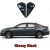 Glossy Black Rear Side Window Louver Scoop Cover Vent For 2019-2022 Kia Forte K3