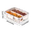 Snack Box Portable Charcuterie Container Divided Serving Tray for Pantry Work Picnic Camping Travel Office School Refrigerator