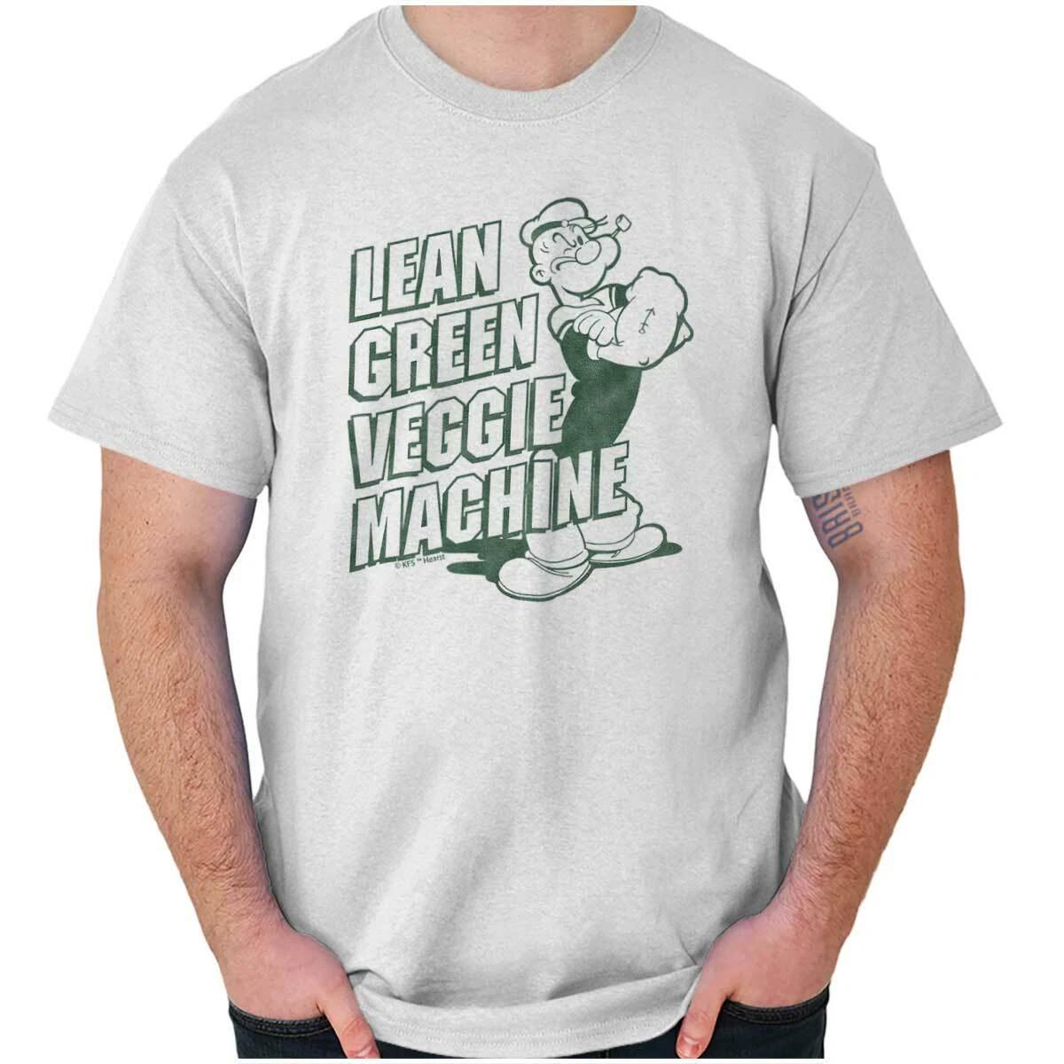 Vegetarian Vegan Strong Gym Workout Popeye Womens or Mens Crewneck T Shirt Tee XXXXL