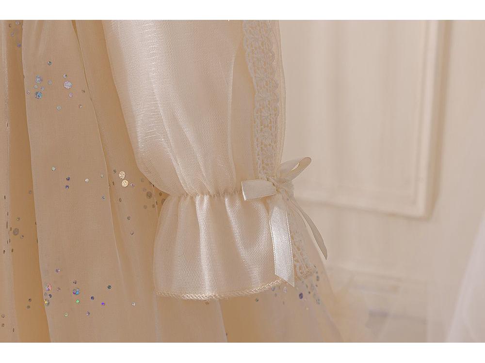 2025 Girls' Princess Elsa Tulle Dress for Autumn/Winter - Little Girl's Puffy Birthday Party Outfit