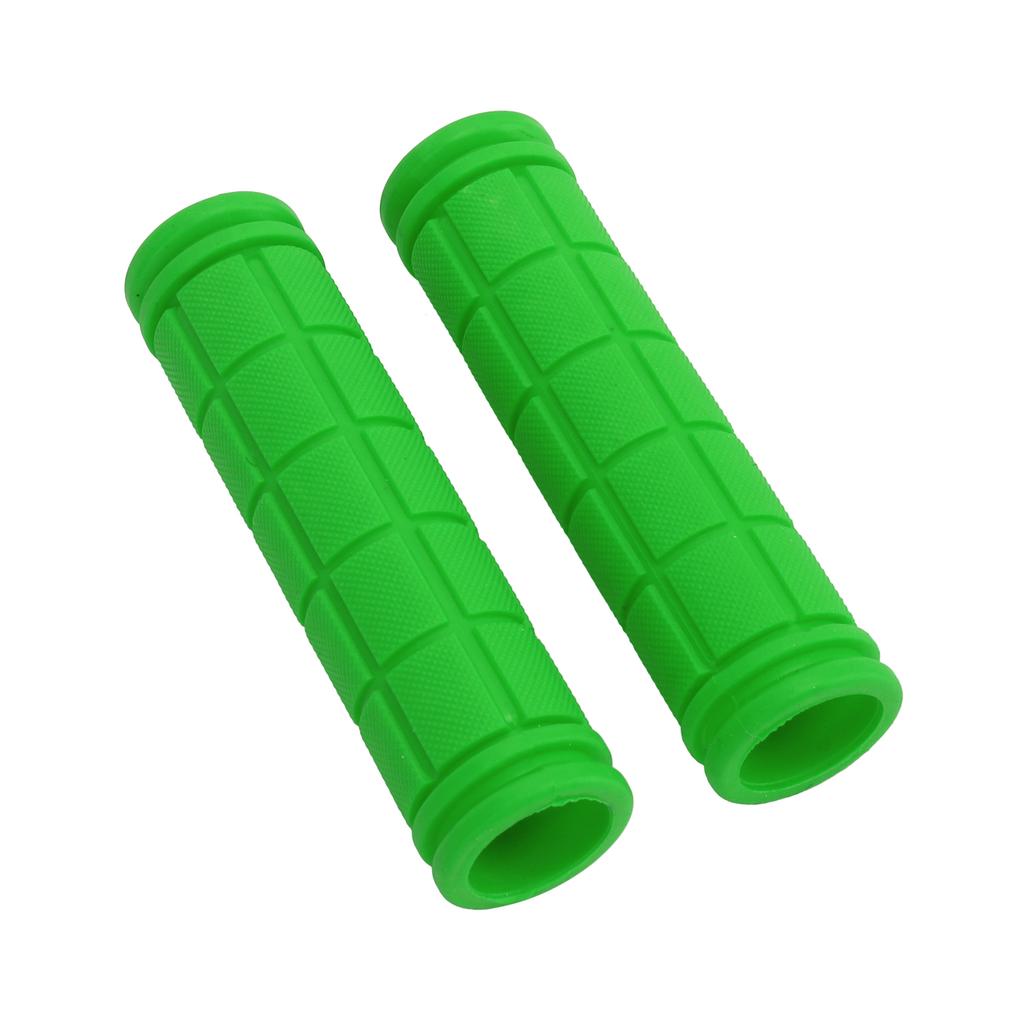 1Pair Bike Handle Grips Bicycle Handlebar Riding Covers Soft Rubber for Mountain Road BikeGreen