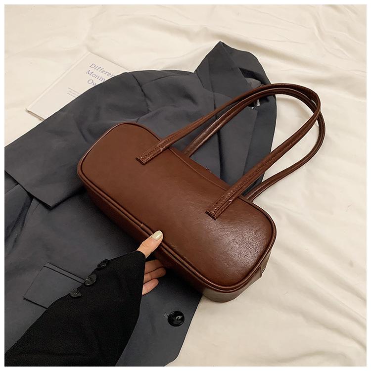 2025 new niche trendy bag women's bag portable fashion shoulder bag women's high-end leather underarm bag large capacity