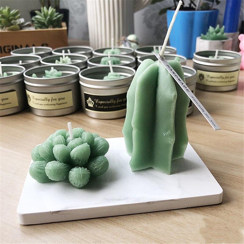 3D Cactus Succulents Silicone Mold For Jelly Chocolate Ice Making Cake Baking Gypsum Wax Concrete Candle DIY Resin Art Mould