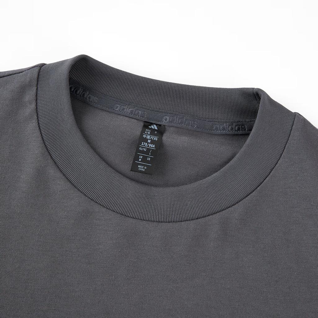 Adidas T Shirts Men's Dark Gray Crew Neck Moderate KE6191