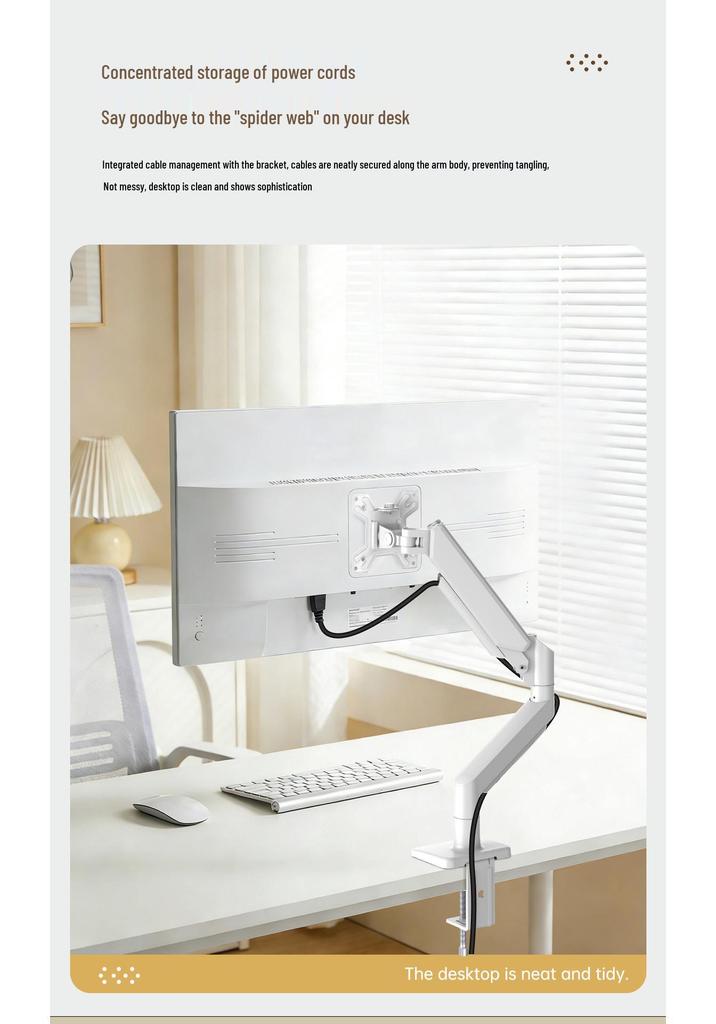 Ke Hao Multi-Functional Dual Screen Monitor Stand with Gas Spring, Single/Dual Arm, Universal Mount