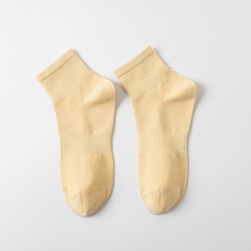 Female Summer Cotton Breathable and Sweat Absorbing Mesh Girdle Waist Sports Boneless Anti Pilling Tube Socks