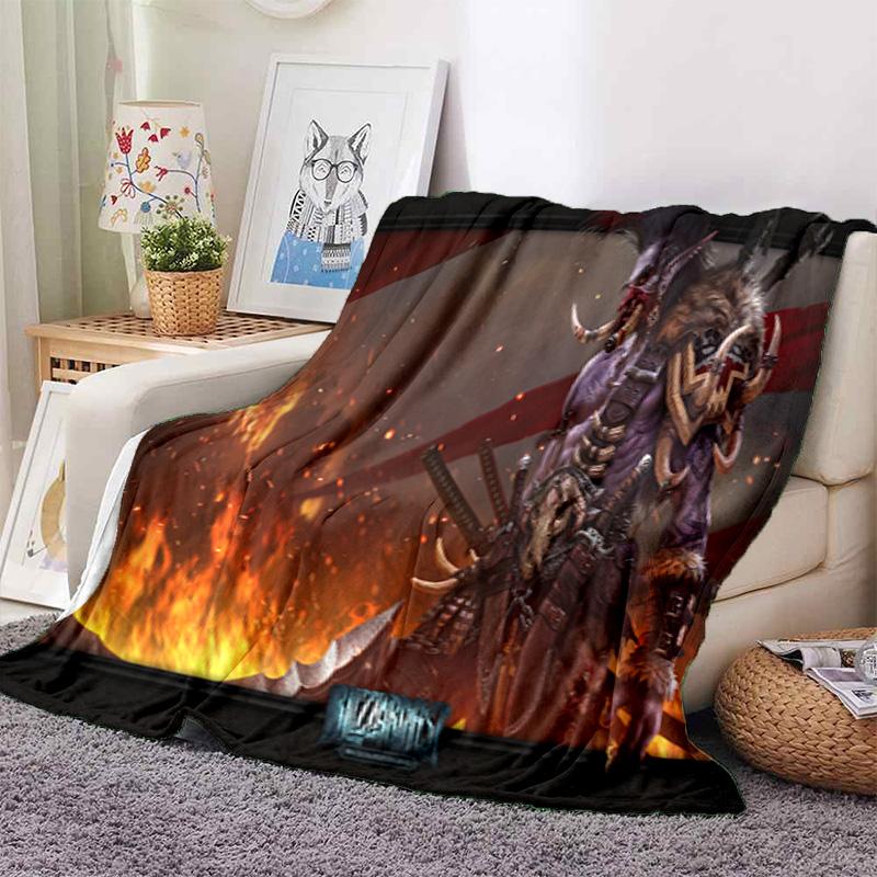 classic game World of Warcraft Frozen Throne blanket Soft and portable four season home bed, sofa blanket, office travel, lunch break, warm blanket Y4