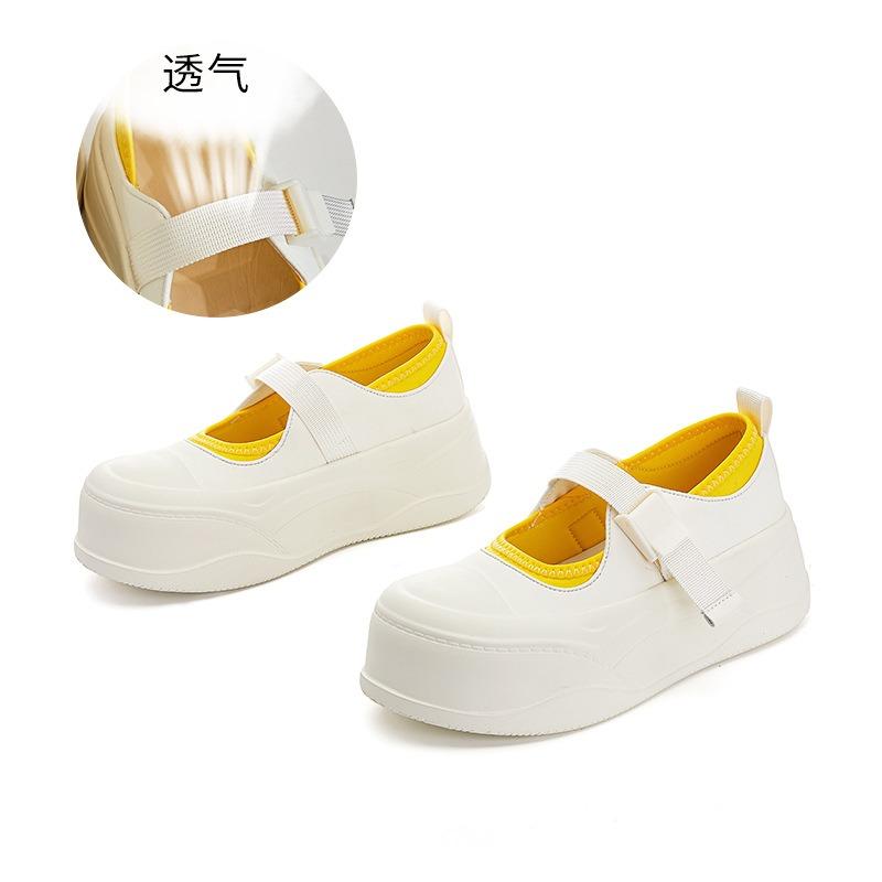 Foam sole Mary Jane shoes summer new thick sole one-word buckle single shoes casual versatile commuter height increase women's shoes