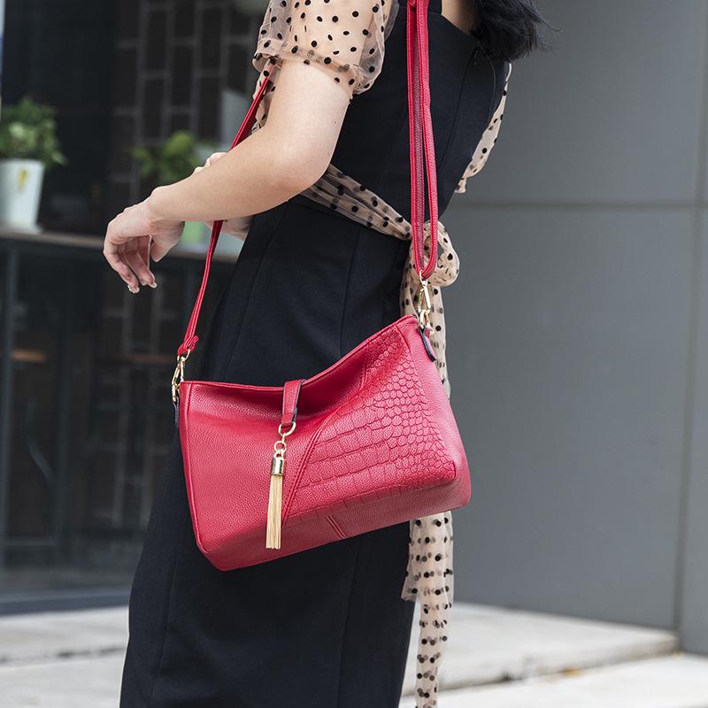 Soft Leather Tassel Crossbody Bag 2025 - Women's Fashion PU Shoulder Tote Bag
