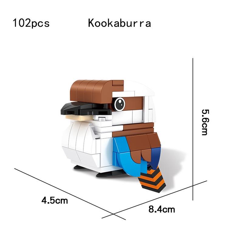 Creative Animal Koala Dog Kookaburra Penguin Flamingo Collie Sea Lions Raccoon Mini Figures Building Bricks Kid Block Toys