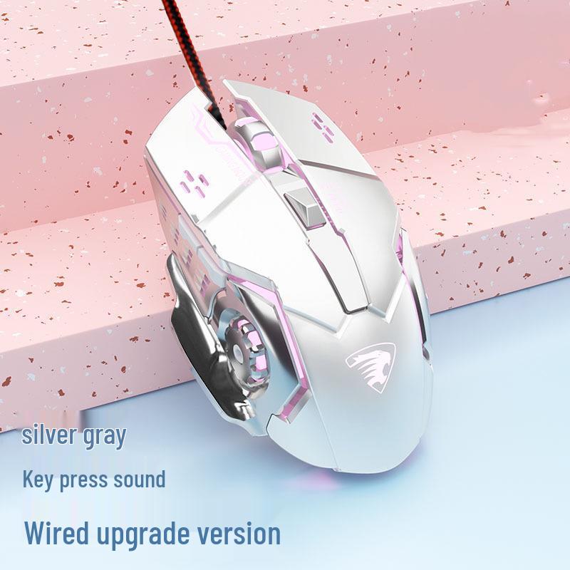 Silent Wired Luminous Mechanical Gaming Mouse for eSports and Home Office