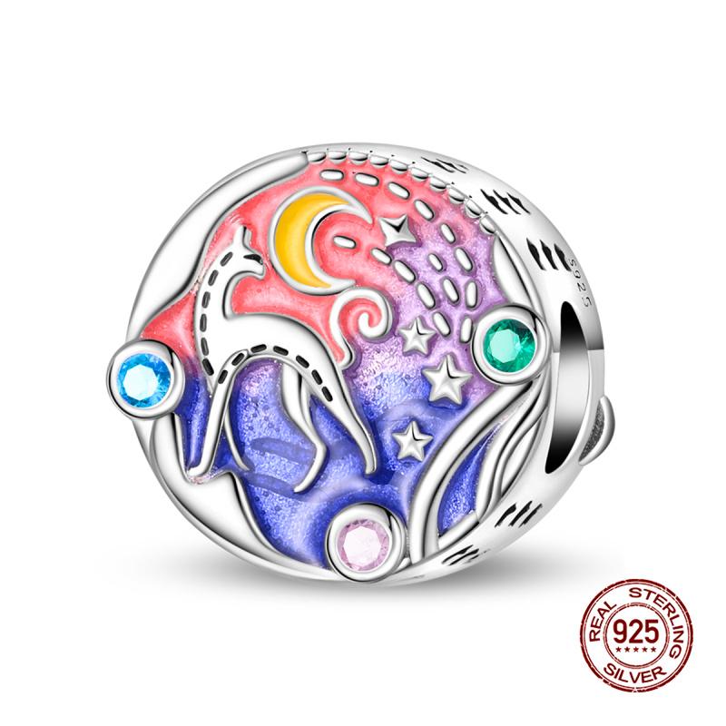 Original Charm Copper Colorful Fantasy Beads Series Charm Bead Fit 3Mm Original Bracelet For Women Diy Jewelry Gift