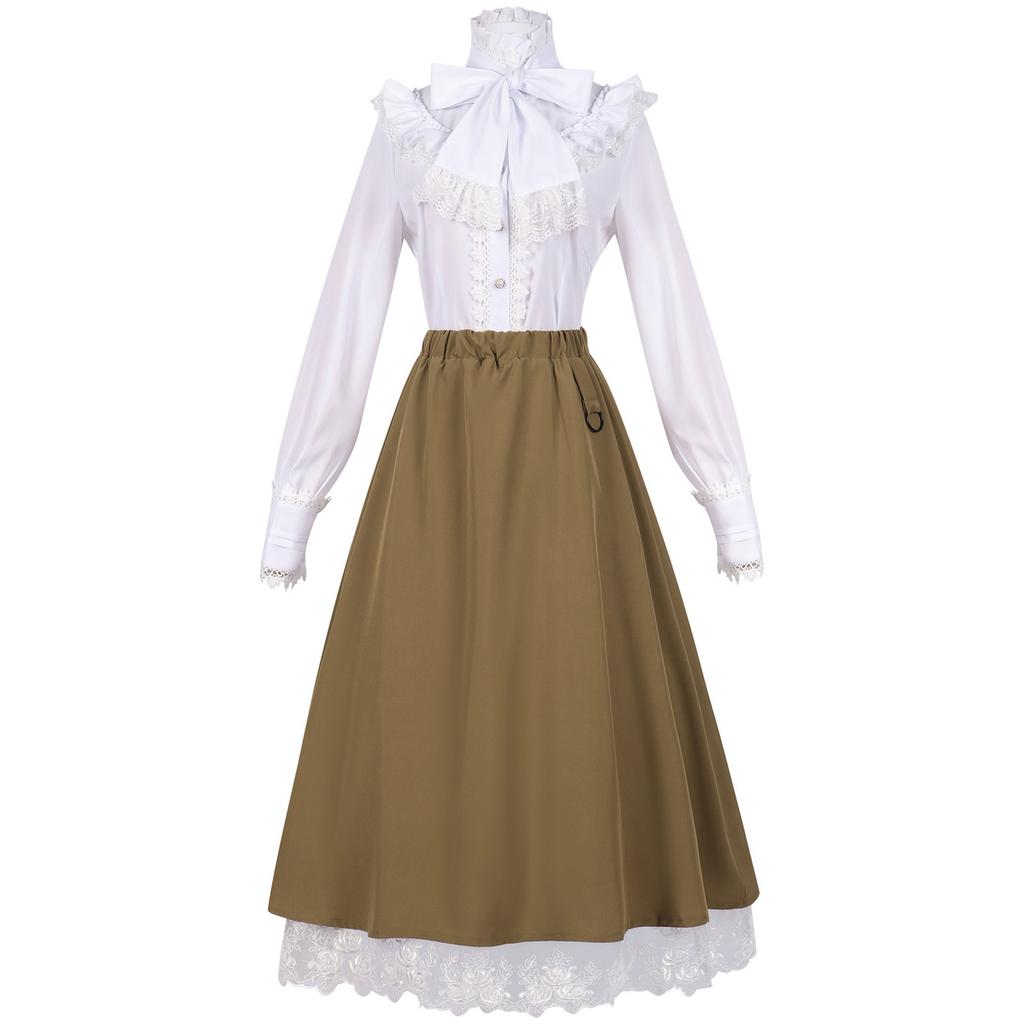 Women's Solid Colour Vintage Court Corset Cos Dresses