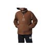 Jordan Winter Solid Color Stand Collar Half Zip Design Fleece Casual Hoodie Kids Hoodies Brown FZ1806-281